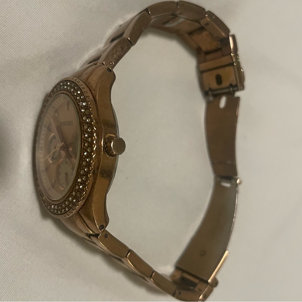 Fossil Rose Gold Women’s Watch with Crystal Accents - Picture 5 of 8